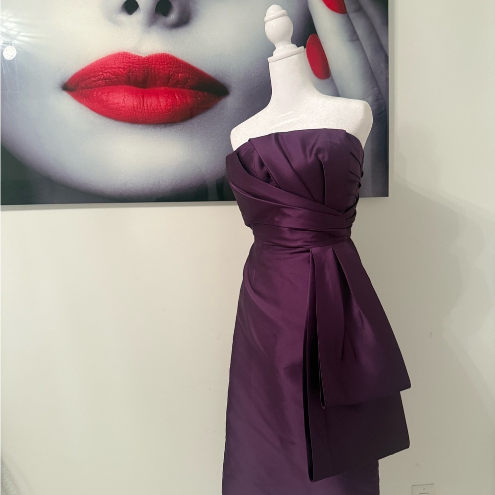 Alberta Ferretti Rich Purple Strapless Dress